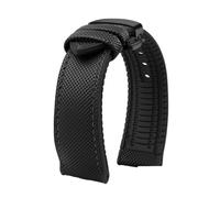 Ajuste for Longines Seiko water ghost serie Hamilton correa de reloj con parte inferior de goma de nailon 20mm 22mm 23 correa for hombres pulsera suave impermeable (Color : Black black Black B, Size