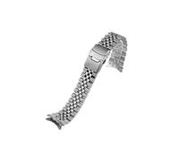 Ajuste for Seiko No. 5 SKX009/007 SKX175/SKX173 correa de reloj de Metal de acero inoxidable sólido 20mm 22mm accesorios de reloj pulsera de correa de reloj(Silver Five beads,22mm)