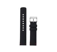 Ajuste for TIMEX T49905 T49963 T49953 for Citizen Fit for Hamilton Correa de reloj de moda de cuero de lona de nailon resistente al agua Correa de reloj de color caqui de 20 mm for hombres(Black-silve