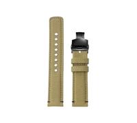 Ajuste for TIMEX T49905 T49963 T49953 for Citizen Fit for Hamilton Correa de reloj de moda de cuero de lona de nailon resistente al agua Correa de reloj de color caqui de 20 mm for hombres(Khaki-black