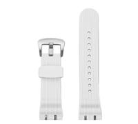 Ajuste for Tissot Racing T115 Serie Correa de reloj especial de doble muesca Apto for T115.417 Correa de reloj de cadena de reloj de hombre de caucho de silicona deportivo 22 mm(06 white-silver)