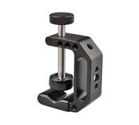 Ajuste la abrazadera C con orificio roscado de 1/4" 3/8". Soporte de abrazadera de escritorio en forma de C de alto rendimiento para luz de flash de monitor LCD. Soporte de batería tipo C