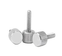 Ajuste manual del tornillo moleteado pequeño negro/SS