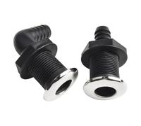 Ajuste marino a través del casco para ventilación de sentina y funcionalidad de drenaje de cubierta compatible con buques comerciales y comerciales (3/4 pulgadas)