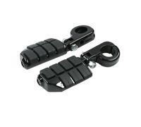 Ajuste motocicleta para Honda Universal 1,25 "32mm barra parachoques carretera clavijas pie pedales reposapiés(Set Black)