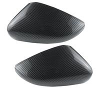 Ajuste para 09-17 VW Polo 6R L + R tapas de cubierta de espejo retrovisor de puerta de ala estilo fibra de carbono Tapa de cubierta de espejo