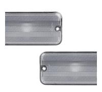 Ajuste para Chevy C/K C10/20/30 GMC Van G10 G20 G30 G1500 G2500 G3500 2 uds luces de señal de giro de guardabarros lateral delantero/trasero Ta aapntipolvo de faro(Clear Lens)