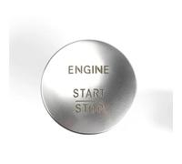 Ajuste para Mercedes Benz C W204 GLK X204 W176 W221 W212, interruptor de encendido del motor sin llave con un solo clic, botón arranque y parada Interruptor de encendido(Silver (1PC))