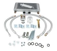 Ajuste para motores CB CG, Kit de radiador enfriador de aceite de motocicleta de 125ml, Kit de radiador de refrigeración de aceite de motor todoterreno adecuado Intercooler coche Radiador intercooler