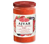 Ajvar agudo vidrio de salsa vegetal un delicioso, tradicional plato de salsa salsa 690 gramos