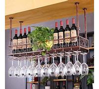 AJYBYUKJ Botellero de Techo con Soporte para Copas al revés, Estilo Vintage Simple, Soporte para Copas de Vino, Estante para decoración de Techo para Bares, restaurantes y cocinas Beauty Comes