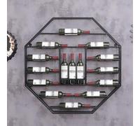 AJYBYUKJ Botellero Industrial montado en la Pared con Colgador para Copas, Estante de Barra Multifuncional y Expositor de Almacenamiento de Botellas, Elegante Armario para Vino, decoración del