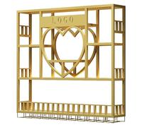 AJYBYUKJ Botelleros Redondos industriales Colgantes, botellero Multifuncional de 3 Niveles con luz LED, para el hogar, Restaurante, Bar, cafetería Lucky Starlack,100x25x90cm Beauty Comes