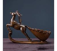 AJYBYUKJ Estante para Vino, decoración Creativa de Resina, decoración del hogar, Sala de Estar, Mueble de TV, decoración Moderna, Soporte para Copa de Vino de Escritorio (Madera) Beauty Comes