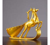 AJYBYUKJ Estante para Vino, decoración Creativa de Resina, decoración del hogar, Sala de Estar, Mueble de TV, decoración Moderna, Soporte para Copa de Vino de Escritorio (Dorado) Beauty Comes