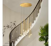 AJYBYUKJ Lámpara Colgante de araña LED Moderna Lámpara de Techo de Tubo Largo Ajustable para Sala de Estar y Comedor Diseño dúplex Elegante para Mejores Espacios de Vida Beauty Comes