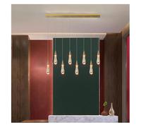 AJYBYUKJ Lámpara Colgante de Techo, lámpara de Cristal, Moderna, con Gota de Agua, para Comedor, Escalera, lámpara de Lujo para decoración del hogar, lámpara LED de 12 Cabezas - Beauty Comes