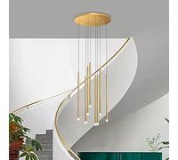 AJYBYUKJ Lámpara Colgante LED Ajustable Moderna para Sala de Estar y Comedor Lámpara Colgante giratoria dúplex Grande para una Vida Mejor Accesorio de Techo Elegante Beauty Comes