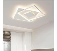 AJYBYUKJ Lámpara Colgante LED Minimalista Lámpara de Techo Art Déco Blanca Ideal para iluminación Interior de Sala de Estar y Comedor (L44x42x5 cm) Beauty Comes