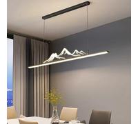 AJYBYUKJ Lámpara Colgante LED Moderna Regulable para Comedor, Cocina y Oficina: lámpara Lineal Creativa con Control Remoto, Elegante diseño Dorado, 100 cm de Longitud Beauty Comes