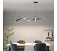 AJYBYUKJ Lámpara Colgante LED Regulable, lámpara Colgante Lineal Moderna con Control Remoto, lámpara de Mesa de Comedor, decoración de Sala de Estar y Comedor Beauty Comes
