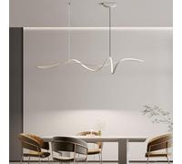 AJYBYUKJ Lámpara Colgante LED Regulable Lámpara Colgante Lineal Moderna con Control Remoto Lámpara de Mesa de Comedor Lámpara contemporánea para decoración de Sala de Estar y Comedor Beauty Comes