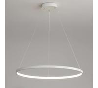 AJYBYUKJ Lámpara Colgante Redonda Moderna LED Regulable con Control Remoto, Lámpara de Techo de Altura Ajustable para Comedor y Sala de Estar, Negro 60 cm, Hogar y la Oficina Beauty Comes