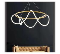 AJYBYUKJ Lámpara de araña Moderna con Manguera LED, Larga, Dorada, Negra, Regulable, para Comedor, Sala de Estar, Mesa Central, Cocina, lámpara Colgante para el hogar, para el hogar Beauty Comes