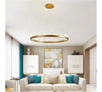 AJYBYUKJ Lámpara de araña Moderna LED con Control Remoto, Luces Colgantes LED de Cristal Modernas, lámpara Industrial Dorada y Negra, luminaria de Cristal, lámpara Colgante Iceberg, lámpara de Techo