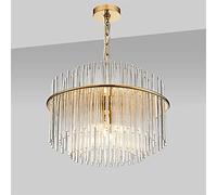 AJYBYUKJ Lámpara de iluminación, Led posmoderno - Lámpara LED de Vidrio de Hierro Luces Colgantes con luz LED Lámpara Colgante Lámpara Colgante LED Compatible con vestíbulo Comedor Beauty Comes