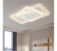 AJYBYUKJ Lámpara de suspensión LED Minimalista Lámpara de Techo Art Deco Blanca Iluminación Interior Moderna para Sala de Estar y Comedor (L90x60x6,5 cm) Beauty Comes