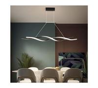 AJYBYUKJ Lámparas de araña Luces Colgantes de Techo LED, Regulables con Control Remoto Lámpara Colgante Aluminio Acrílico LED Isla Sala de Estar Comedor Luz, Comedor contemporáneo Beauty Comes