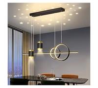 AJYBYUKJ Luces Colgantes nórdicas largas LED Regulables Cocina Comedor mostrador decoración del hogar lámparas Colgantes Chaner, Moderno (Longitud Negra 100 cm) Beauty Comes