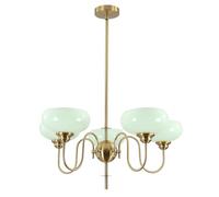 AJYBYUKJ Luces de Techo Modernas Lámpara de araña Vintage Verde, 5 lámparas de araña de Mediados de Siglo, Colgante Sputnik, Colgante Redondo de Altura Ajustable, Comedor Beauty Comes