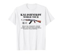 AK-47 Kalashnikov World Tour Camiseta Camiseta, Hombre, Blanco, XXL