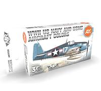 AK Acrylics 3Gen AIRCRAFT SET AK11729 WWII US Navy & USMC Aircraft Colors SET 3G (6x17ml)