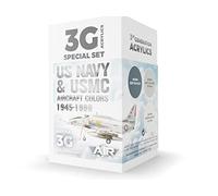 AK Acrylics 3Gen AIRCRAFT SET AK11745 US Navy & USMC Aircraft Colors 1945-1980 SET 3G (3x17ml)