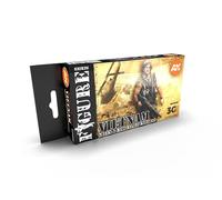 AK Acrylics 3Gen AVF SET AK11682 VIETNAM GREEN AND CAMOUFLAGE COLORS 3G (6x17ml)