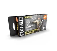 AK Acrylics 3Gen FIGURE SET AK11623 WAFFEN SS 44 DOT UNIFORM COLORS 3G (6x17ml)