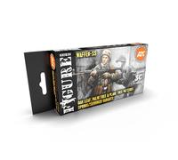 AK Acrylics 3Gen FIGURE SET AK11626 WAFFEN SPRING-SUMMER CAMOUFLAGE 3G (6x17ml)