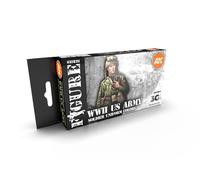 AK Acrylics 3Gen FIGURE SET AK11634 WW2 US UNIFORMS 3G (6x17ml)