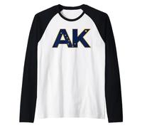 AK Bandera del Estado de Alaska Big Dipper Ursa Major North Star Camiseta Manga Raglan