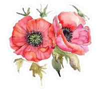 AK - Calcomanías de vinilo impermeables con diseño de flores de acuarela para coche, furgoneta, camiones, motocicleta, parachoques, ventana, cualquier superficie lisa, tamaño: 5 pulgadas