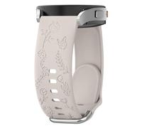 AK Correa grabada con flores para Garmin Vivoactive 5 / Vivoactive 3, Garmin Venu 2 Plus / Venu Sq / Venu Watch Band para mujeres y hombres, correa de repuesto suave para Garmin Vivomove Sport,