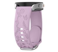 AK Correa grabada con flores para Garmin Vivoactive 5 / Vivoactive 3, Garmin Venu 2 Plus / Venu Sq / Venu Watch Band para mujeres y hombres, correa de repuesto suave para Garmin Vivomove Sport,
