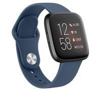 AK Correas de silicona compatibles con Fitbit Versa 2 / Fitbit Versa/Versa Lite/Versa SE para mujeres y hombres, correas suaves clásicas de repuesto para reloj inteligente Fitbit Versa 2 (azul abismo)