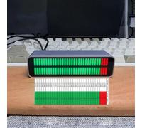 AK_DB32D_PRO Medidor de nivel estéreo, indicador de señal de audio LED alimentado por USB con respuesta de 1 ms, carcasa de aleación de aluminio para mezcla de estudio, transmisión y sonido en vivo