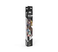 AK Interactive AKB102 -tabletop Syntethic Cepillos Set (3 Cepillos) - Nuevo