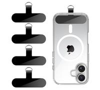 AK Paquete de 4 Parches Almohadillas Universales para Cadena de Teléfono Móvil, Parche TPU con Anillo de Metal, Ultrafino Duradero, para Mayoría de Las Fundas de Teléfono