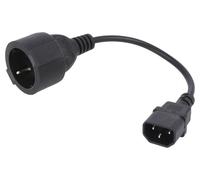 AK-PC-10A Cable CEE 7/3 (F) HembraIEC C14 Macho 015m Negro PVC AKYGA
